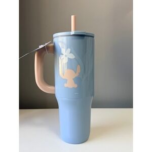 Zak Designs Disney Stitch Tumbler 40oz Blue Handle Straw NWT